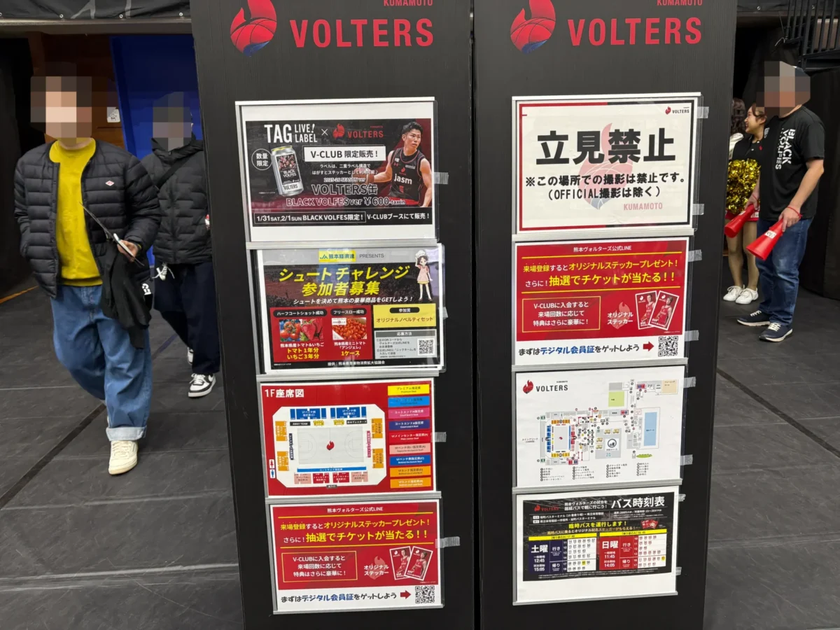 事例：熊本ヴォルターズ様の看板（スポンサー枠づくりの装飾アイデア）